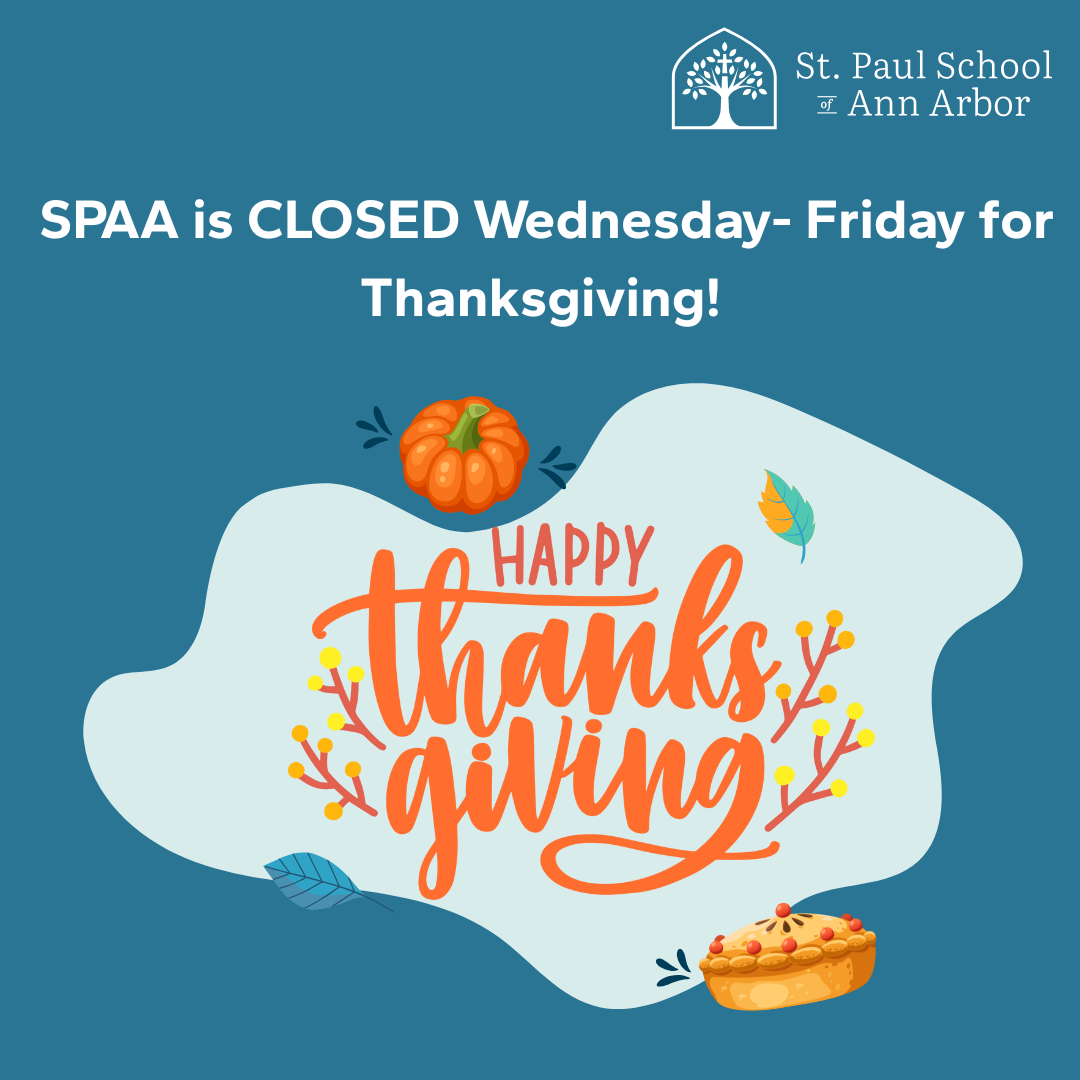 Closed for Thanksgiving Break!